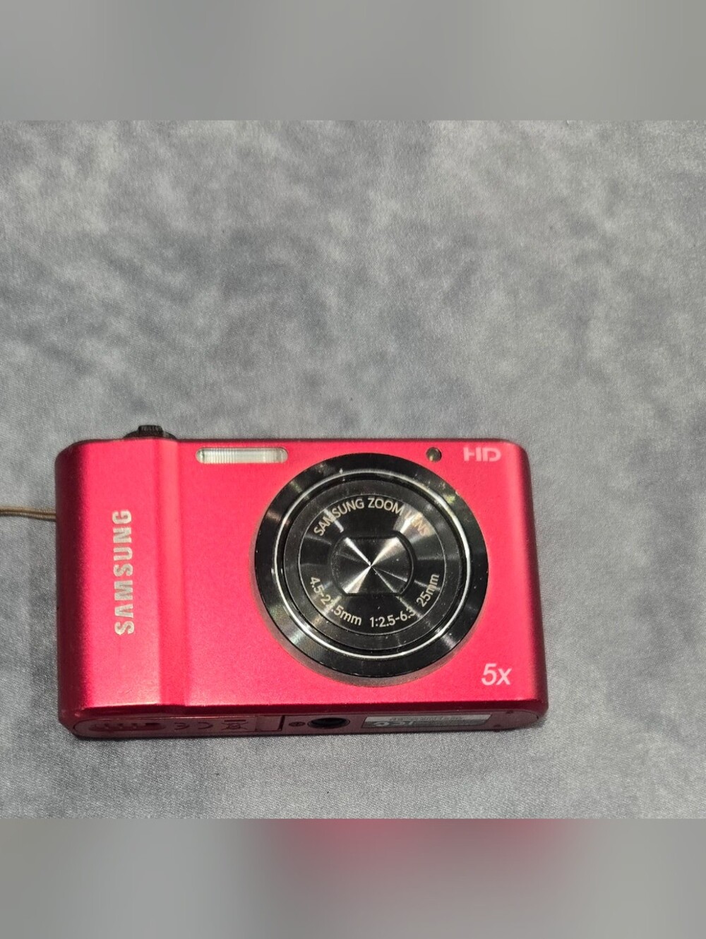 Samsung ST66 HD Compact Digital Camera 5x Zoom, Pocket Size, Red 4.5 - 22.5mm